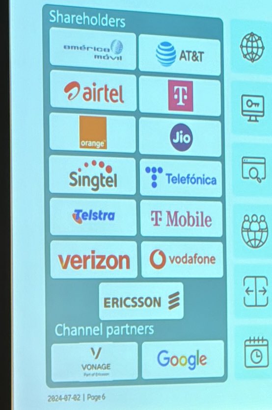 BobLaliberte's tweet photo. Now discussing the new venture - bring together a dozen wireless providers and Ericsson to create open, simplified access to Network APIs and accelerate market development #EricssonAnalystEvent https://t.co/IxaITC3Kcr