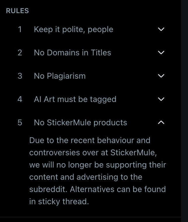 stickermule's tweet image. Banned by Reddit!