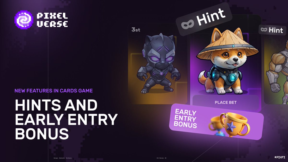 ✨ New Features in the Cards Game – Hints and Early Entry Bonus! 🃏

The Cards game in PixelTap just got even more exciting with 2 new features designed to enhance your gameplay and boost your rewards! 🏆

Quick Recap of the Cards Game Mechanics:
Choose one of 3 bot cards and