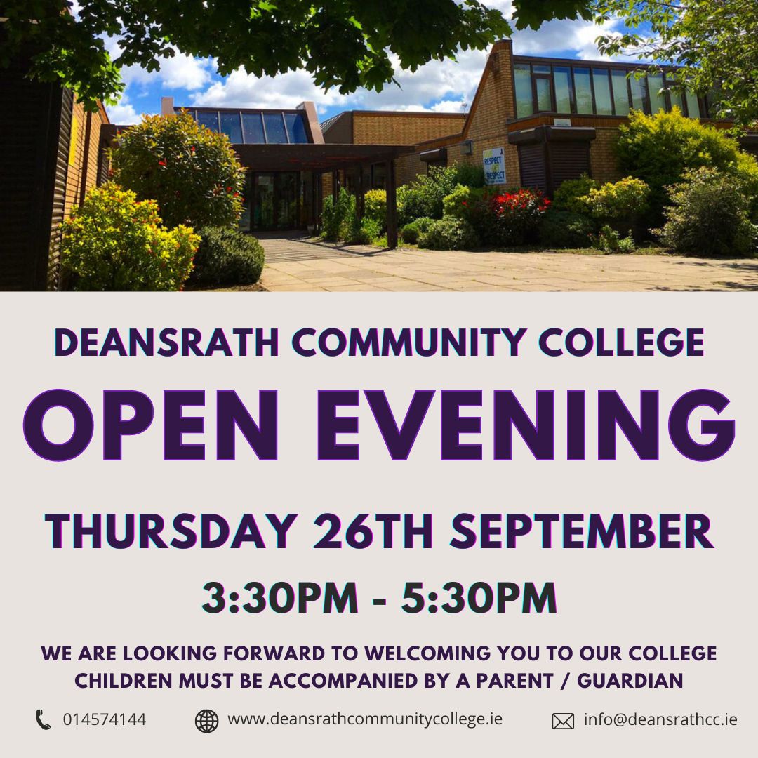 We are looking forward to welcoming you to our Open Evening on Thurs 26th Sept. Moving from Primary School to Secondary school is an exciting time. This is a great opportunity to meet our staff and students and find our all about our College
#ddletb #teamddletb #secondlevel
