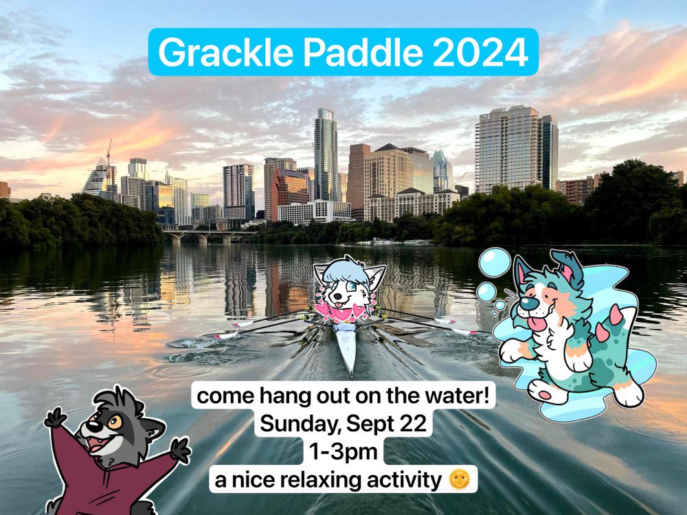 furryATX's tweet photo. ☀️ AUSTIN FURS - wanna get some exercise in and enjoy that gorgeous city view from the water? ☀️
Sunday, Sept 22
1:00-3:00pm
Come enjoy the last stretch of the summertime with your furry friends! 🛶
⬇️ More info ⬇️ https://t.co/zx1Jeb2QQU