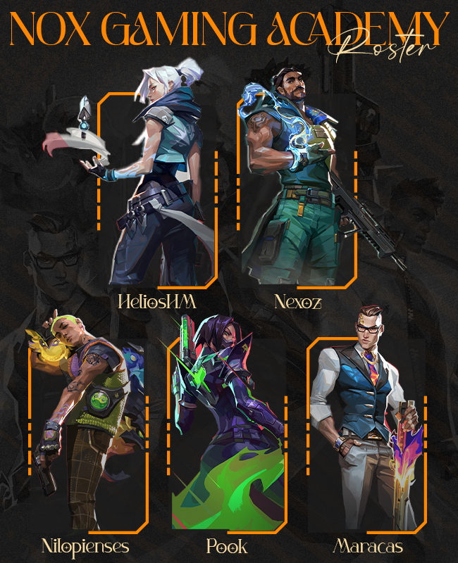 NoxGamingEs's tweet photo. #VALORANT | PRESENTACIÓN
Obviamente no íbamos a ser puntuales, pero es lo que nos hace únicos, no?  🔥 Os presentamos a los jugadores que representarán nuestra academia! 👀

🔶ROSTER
🔸@heliosherrerom
🔸@NirielPaucar
🔸@nilopiensess_
🔸@Pook2k_
🔸@_MarcArcas

🔷COACH: @Hamii_ls https://t.co/46x7cYGuHS