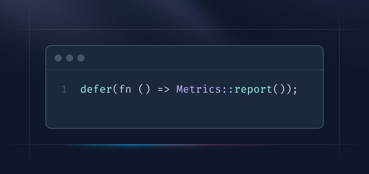 taylorotwell's tweet photo. The defer() function allows you to defer functions until after the response has been sent back to the user, keeping your application feeling lightning quick. ⚡

https://t.co/cjci0xqmgs https://t.co/mHQTiKzxQ8