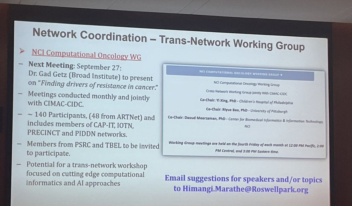 NCIARTNet's tweet photo. Dr. Alan Hutson @Amherst73 of @RoswellPark is providing an update on the ARTNet Coordination and Data Management Center, showcasing the network’s accomplishments and the contributions of the CDMC.
#ARTNetAnnual https://t.co/grSfeSe5Nk