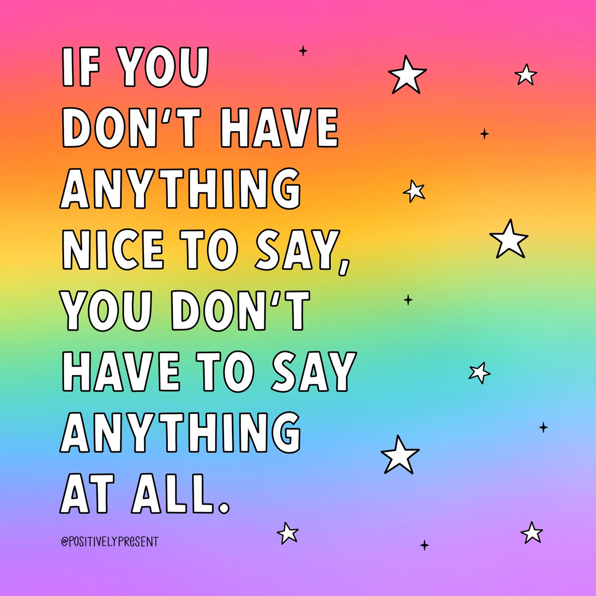 It’s okay to see something you dislike and keep scrolling without commenting! 💕