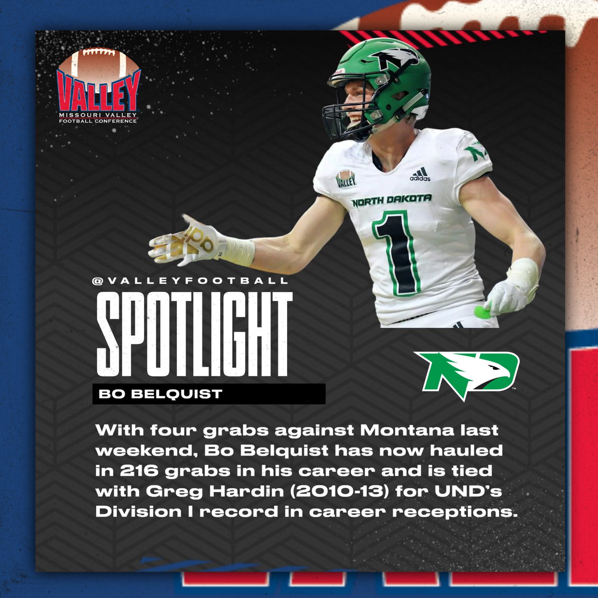 It's another <a href="/BigSkyFB/">Big Sky Football</a> team coming to Grand Forks this weekend as <a href="/UNDfootball/">North Dakota Football</a> hosts Idaho State on Saturday.   Bo Belquist going for the record!

MORE:  bit.ly/4egZasa