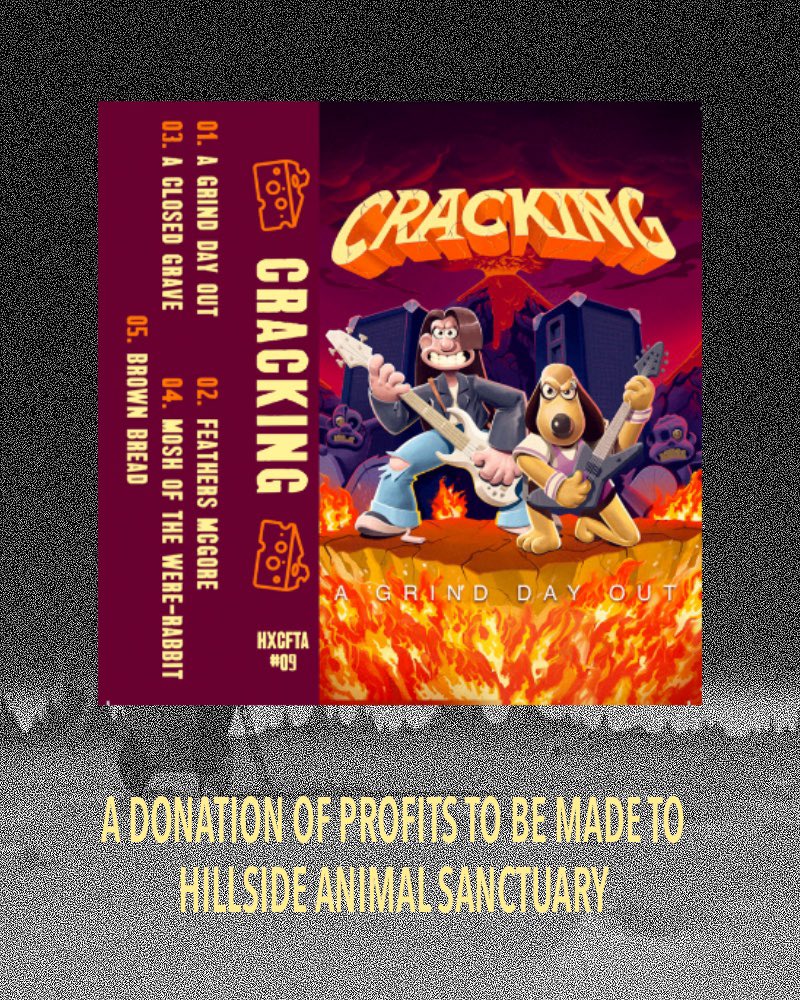 this is happening 🧀

available to preorder &amp; stream 16/09 with a donation from profits to going to hillside animal sanctuary
hxcfta.bigcartel.com/product/cracki…