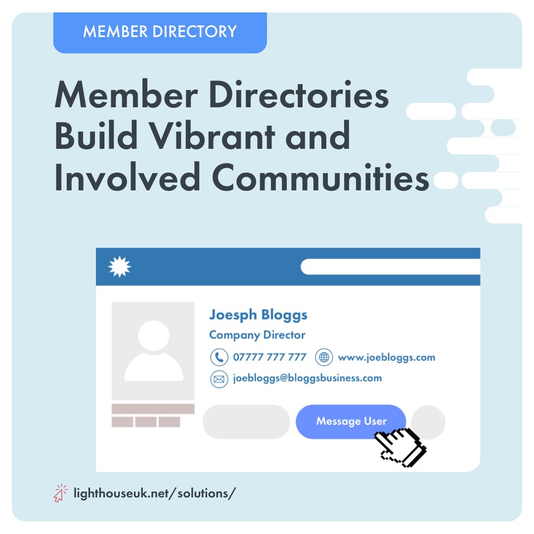 ThinkLighthouse's tweet photo. Empower Your Members with Our Member Directory!
Book a FREE Discovery Session today https://t.co/v5FSvgKzt2 

#MemberDirectory #Networking #BusinessGrowth #MemberEngagement 
#MemberPortal #MemberExperience #CommunityBuilding #DigitalExperience #Member #MemberRetention https://t.co/eHx4HJ3HkQ