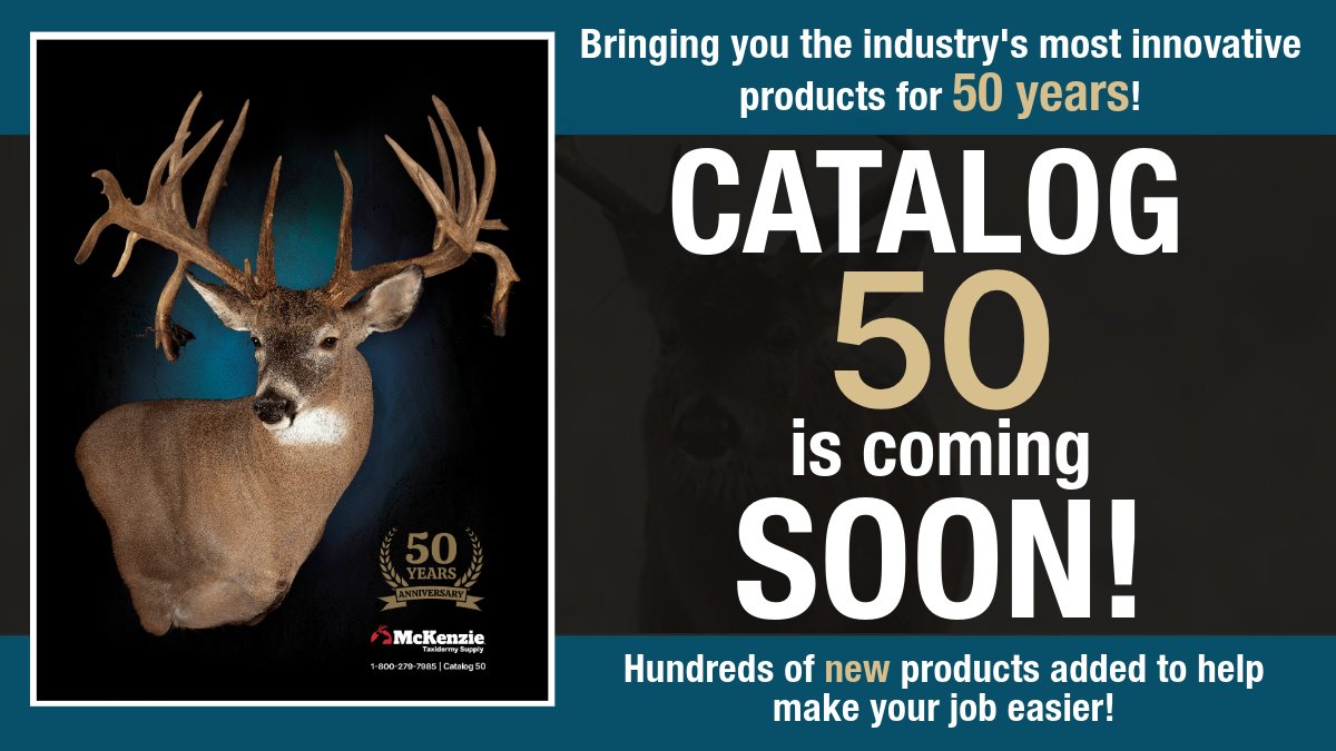 As we celebrate 50 years, we want to thank you for being a part of the McKenzie Family.  We are excited to continue our journey, offering even more groundbreaking products and services in the years to come! #mckenzietaxidermy
