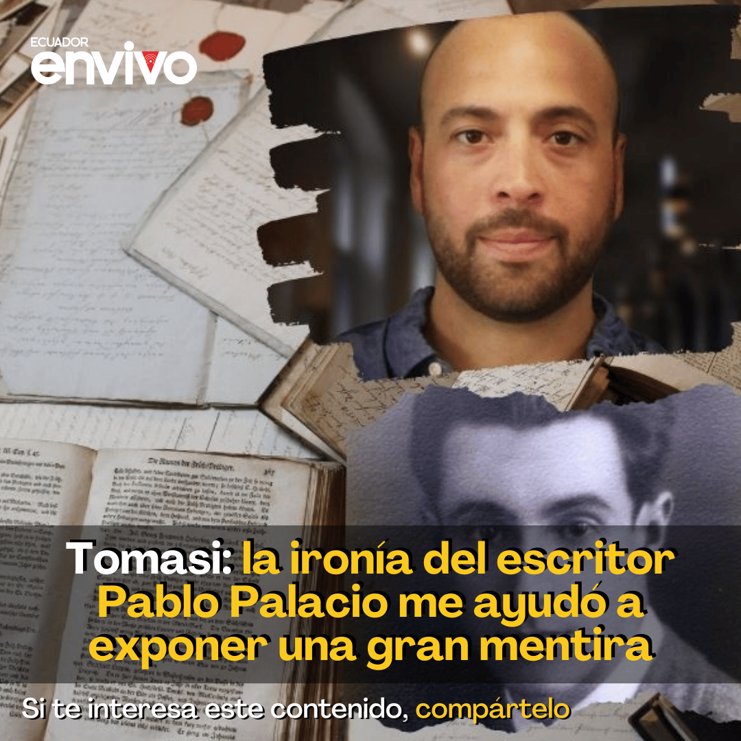 ecuadorenvivo's tweet photo. Cuando la tropa correísta creía que #ArduinoTomasi estaba en terapia tras el tsunami de insultos y amenazas, llega este nuevo batacazo. La ironía del escritor lojano #PabloPalacio, alter ego de “Mi pluma lo mató” #JuanMontalvo, fue el apoyo de Arduino Tomasi para desenmascarar una gran mentira.➡️ https://t.co/VslQ3kTcRZ