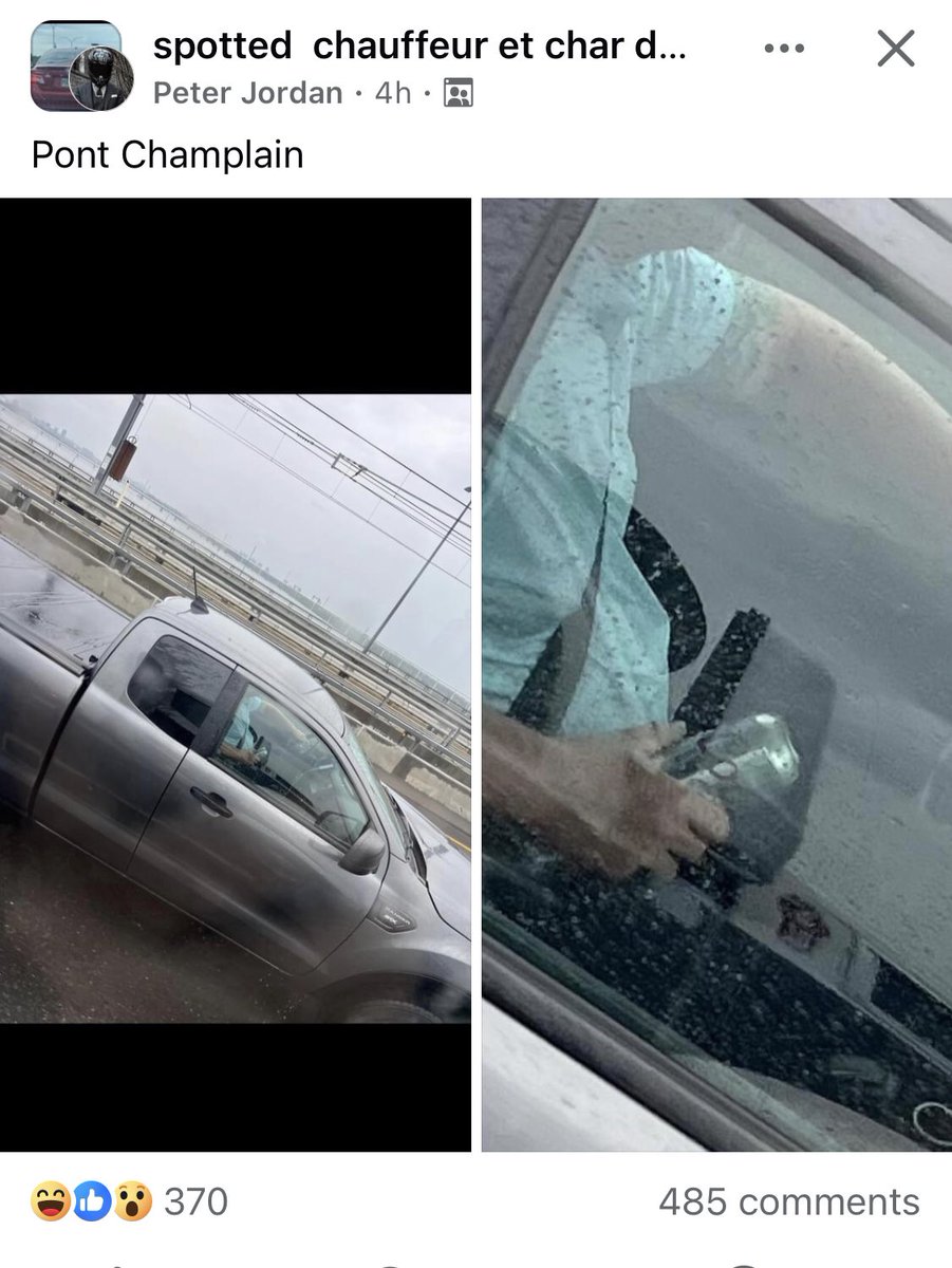 raccoonMTL's tweet photo. Quand @DLetaquin est écœuré de se pogner avec ses chums #jambons Twitter …fuck le REM, away dans l’pick-up full gaz, une p’tite frette pis y rentre à maison !! https://t.co/W34V4IzbXO