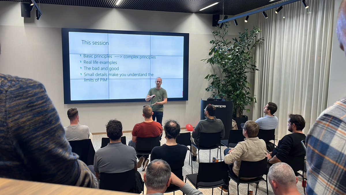 2nd session ‘PIM: The Rules of the Game for Building Your Own Architecture’ by <a href="/LouisMastelinck/">Louis Mastelinck | LouSec | MVP</a> at <a href="/ExpertsLive_BE/">Experts Live Belgium</a> café hosted by <a href="/CheopsTech/">Cheops Technology</a> #Community #MVPBuzz #Security
