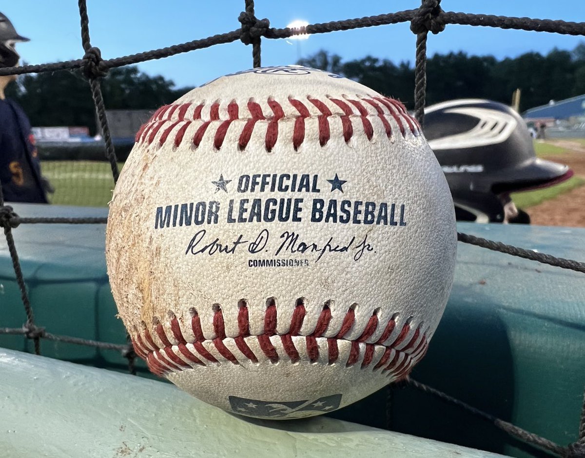 HudsonBeda's tweet photo. #Baseball #summer well spent. @mvscrappers against the @SCSpikes in June. Picked up a game used bat, ball and pine tar. #mlbdraftleague #milb https://t.co/PRo2D8qeOo