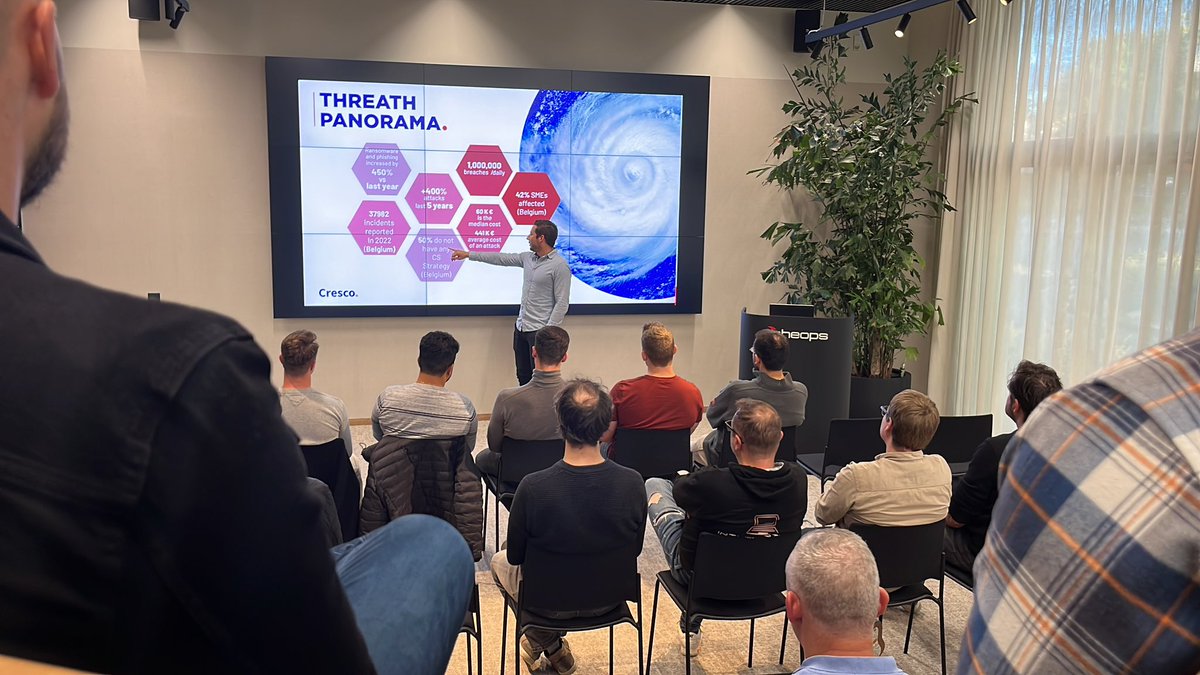 First session of the evening ‘ Discover the world of pentesting ’ by Niels Hofman at <a href="/ExpertsLiveBE/">ExpertsLive Belgium</a>
cafe hosted by <a href="/CheopsTech/">Cheops Technology</a> 
#Community #security Let’s talk about Security evening #ExpertsLive