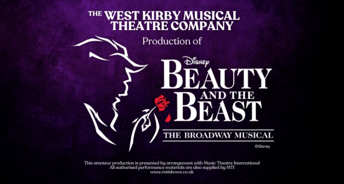 WestKirbyToday's tweet photo. Tickets are now available for the @WestKirbyMTC performance of Disney’s ‘Beauty and the Beast – The Broadway Musical’.

The show’s being staged at the historic Gladstone Theatre in Port Sunlight from Wed 6 Nov to Sat 9 Nov.

Tickets link in the comments. 

https://t.co/dbpjmV4Ci5 https://t.co/d7IdrJAKJ0