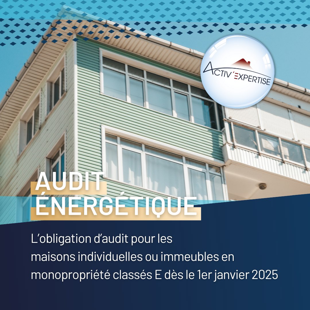 À partir du 1er janvier 2025, les #logements classés E devront obligatoirement passer un audit énergétique !

Pour plus d'informations, découvrez l'article complet ici : pulse.ly/bk3spkwirm