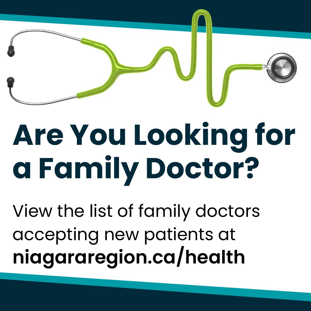 Are you looking for a family doctor in Niagara? View the list of family doctors accepting new patients at niagararegion.ca/health/find-a-…