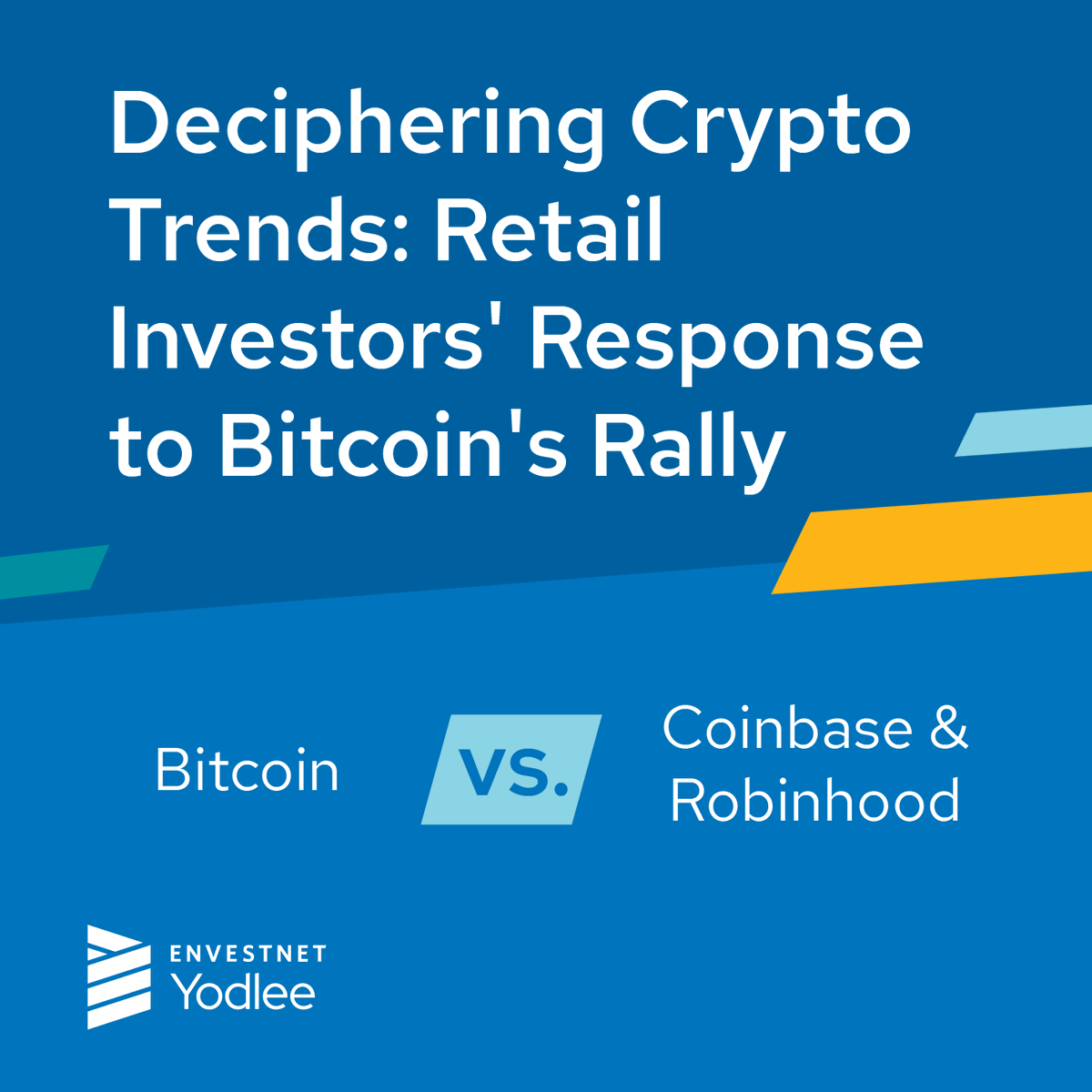 Despite Bitcoin's rally and platforms like Coinbase and Robinhood soaring, retail interest lags behind 2021 peaks. Dive into the disconnect between stock prices and transactional trends fueling this crypto boom! yodlee.com/data-analytics…