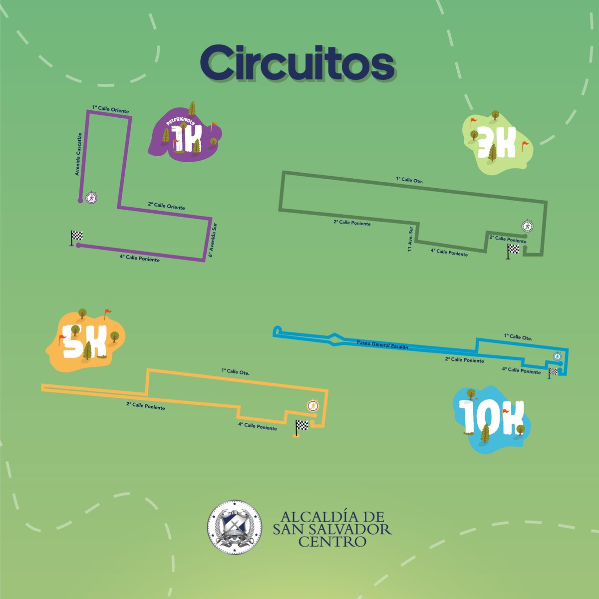 alcaldia_ss's tweet image. ¡Atención, runners!🏃‍♂️ 

Este 22 de septiembre, San Salvador Centro corre por una gran causa: apoyar a los niños con fibrosis quística.💚

¿Estás listo para los circuitos de 1, 3, 5 o 10 km?
