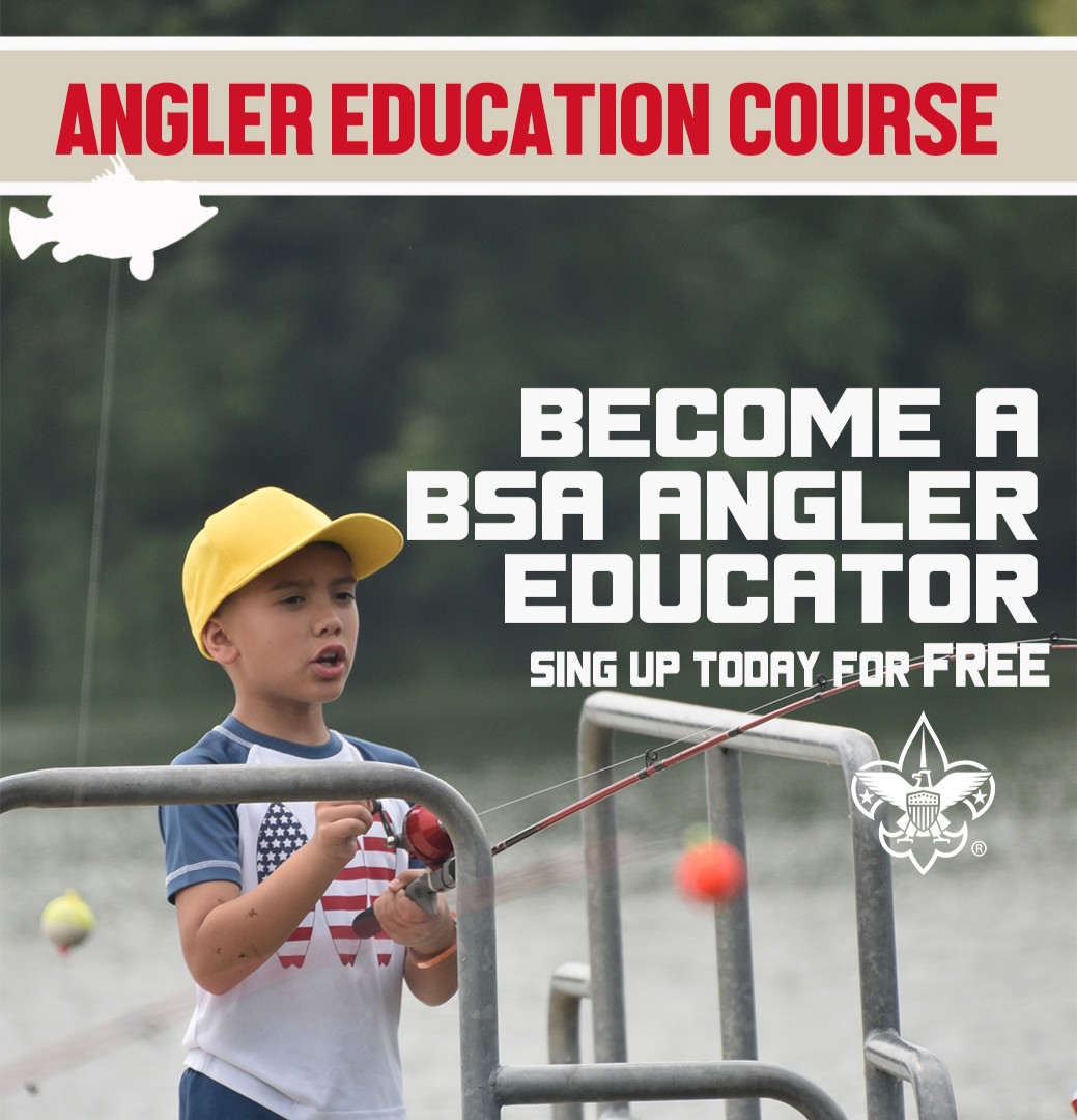 🎣 Hooked on Scouting! Join our FREE Angler Education Course on 9/21/24. Learn top fishing skills, plan epic events, and earn the BSA Angling Educator patch! Become the go-to fishing pro in your unit. Don’t miss out—reel in this opportunity! 🐟 

ow.ly/VGiy50Tfxw4