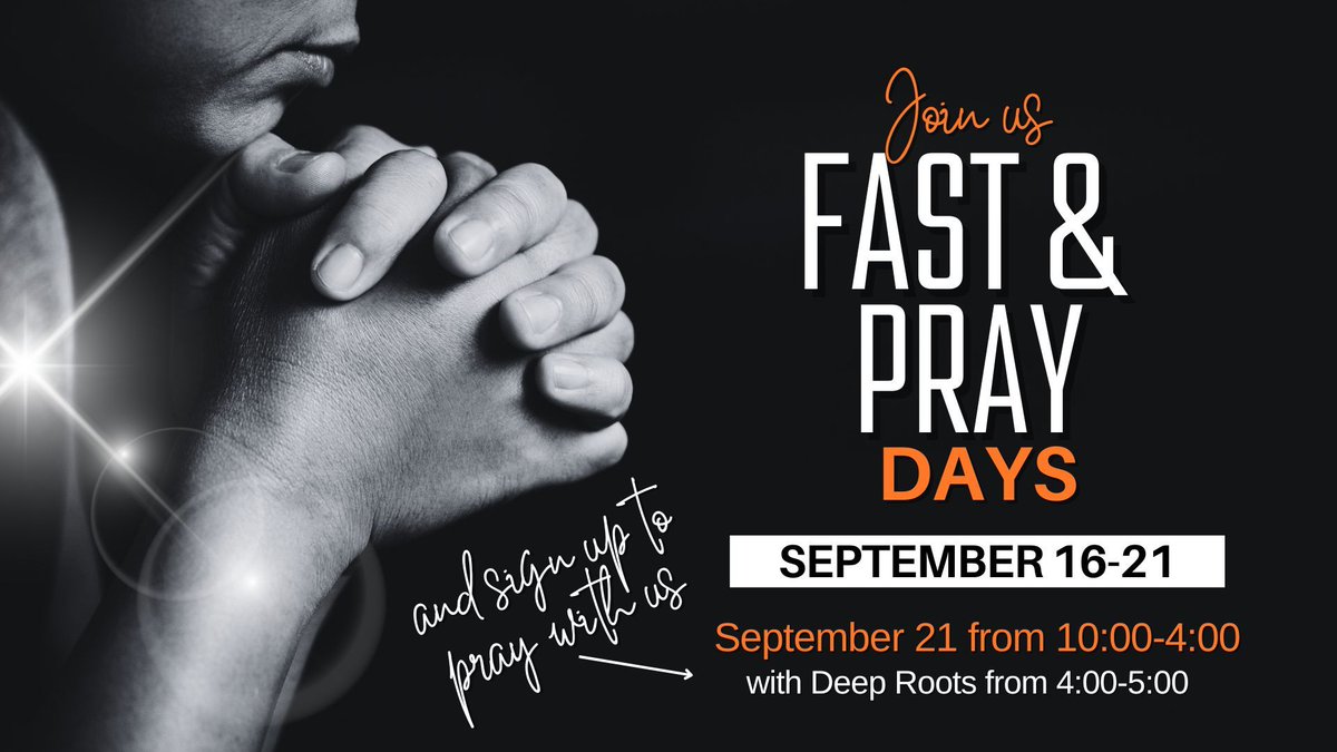 Wondering what Fast &amp; Pray Days are all about?
Think they're for someone else? 
Check out today's devo! conta.cc/3XzIQ0g