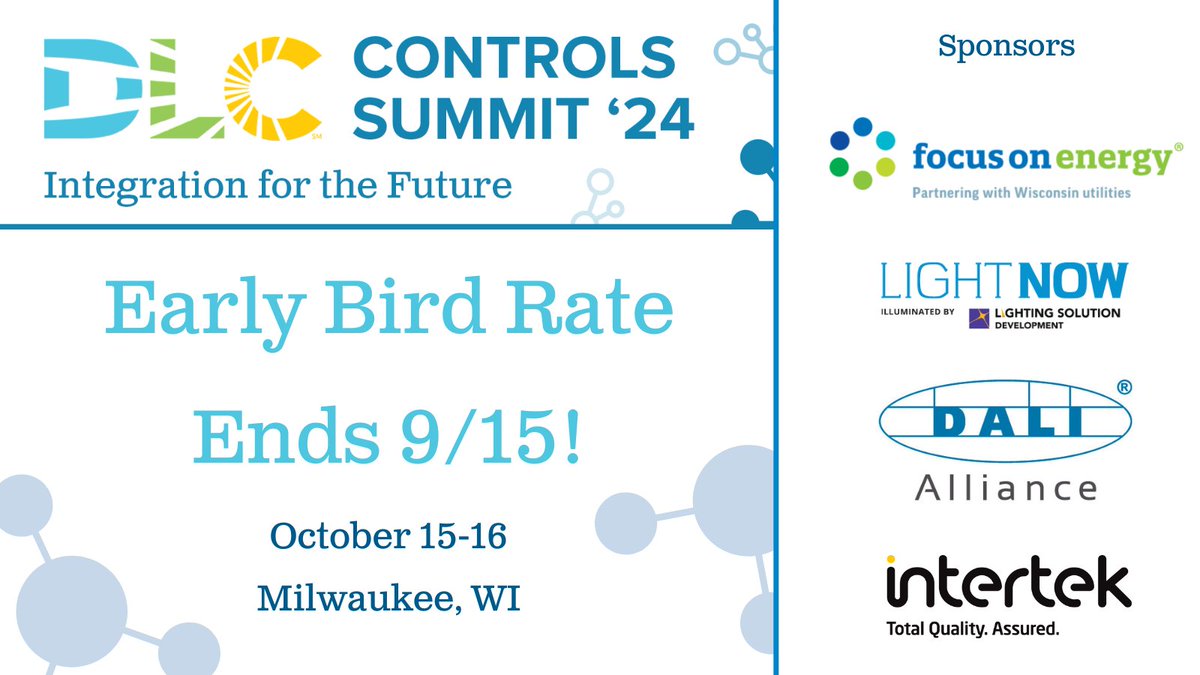 🕵️ There’s a world of untapped energy savings out there. Widespread integration of #lighting controls with #HVAC has the potential to save huge amounts of #energy. Learn more this October at the DLC Summit. Early bird registration is ending in 3 days!   ow.ly/gjwt50TlbcR