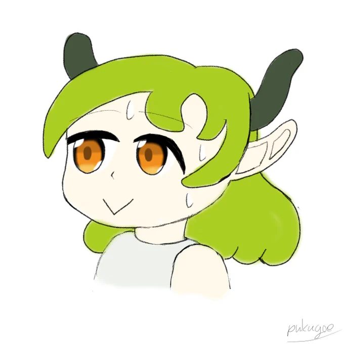 本日の30分集中描き顔に出やすい 