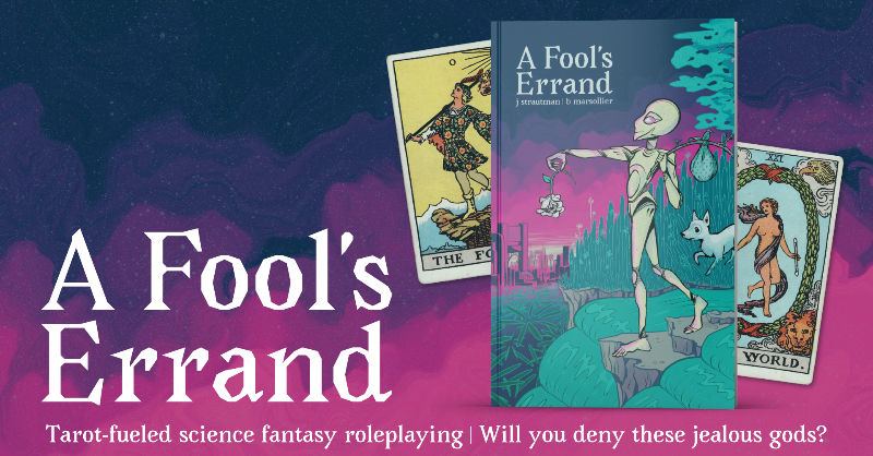 planetarcanapod's tweet photo. psst...

have you pre-saved A Fool's Errand yet?

our upcoming sci-fan tarot ttrpg?

where you play the Fool in the post-calamity?

and you navigate this Big Oops to prevent the next?