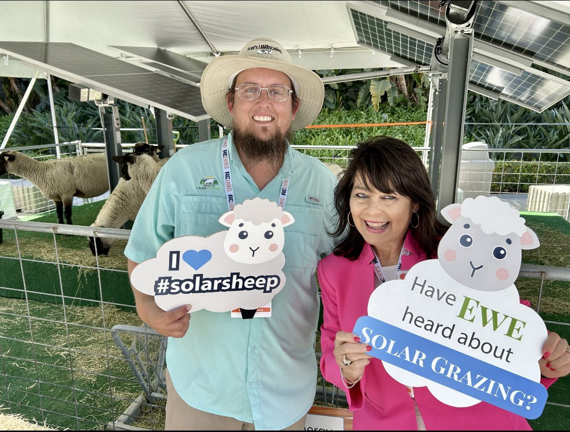 GrayFeist's tweet image. The #ASGA booth at @REPlusEvents was a massive success in building awareness of #solargrazing. Time to drive practice adoption &amp;amp; expand into #cattle, #poultry, etc. 

solargrazing.org

#AmericanSolarGrazingAssociation #solarsheep #solarcows #solarcattle #cattletracker