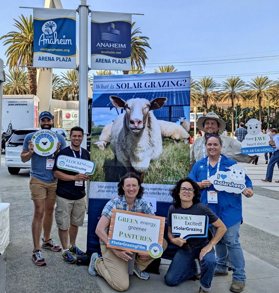 GrayFeist's tweet image. The #ASGA booth at @REPlusEvents was a massive success in building awareness of #solargrazing. Time to drive practice adoption &amp;amp; expand into #cattle, #poultry, etc. 

solargrazing.org

#AmericanSolarGrazingAssociation #solarsheep #solarcows #solarcattle #cattletracker