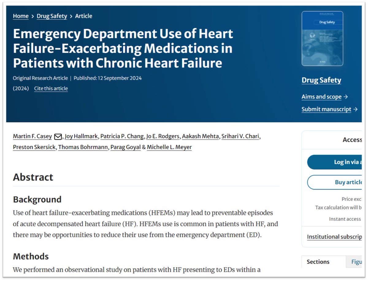 UNCEM's tweet photo. Study led by Drs. @mfcasey & @Mmeyer_epidem: 1 in 5 #heartfailure (HF) patients in the ED get meds that could worsen their condition. We need to rethink acute care med choices. Can we reduce preventable heart failure exacerbations? #MedSafety #EMresearch https://t.co/y666SKnpps https://t.co/nSEcJEFnjm