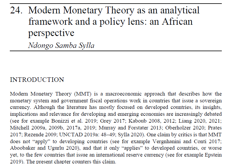 nssylla's tweet photo. Just received this excellent volume on #MMT coordinated by Y. Nersisyan &amp; L. R. Wray. A true gift for students and those who want to think out of the box...😜 https://t.co/EUBGKT5o0N
