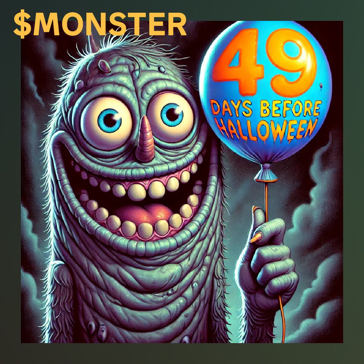 indespensionnl's tweet photo. 49 days until the monsters rise,  
Halloween creeps closer, no surprise!  

The spooky season will soon be divine,  
Where monsters get rich with $Monster Coin🎃👻 

Buy it @coinbase app 
ℹ️ @MonsterBrainsMF 

0xba46a1879d4bc135a12ff641786600d15bc27750

#HalloweenCountdown https://t.co/ZCdNzwNLWG