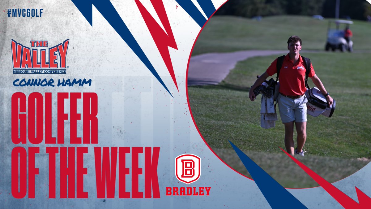 Missouri Valley Conference (@mvcsports) on Twitter photo Golfer of the Weekβ‘οΈ Connor Hamm of <a href="/BUMensGolf/">Bradley Men's Golf</a>
βͺοΈ Hamm & the Braves shattered records, with Hamm winning the first individual title of his career & leading the Braves to a joint-third-place finish in an 18-team field.
#MVCGolf Golfer of the Weekβ‘οΈ Connor Hamm of <a href="/BUMensGolf/">Bradley Men's Golf</a>
βͺοΈ Hamm & the Braves shattered records, with Hamm winning the first individual title of his career & leading the Braves to a joint-third-place finish in an 18-team field.
#MVCGolf
