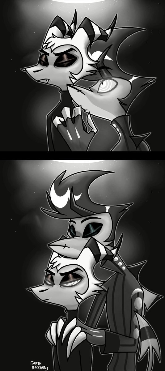 meth_raccoon's tweet image. Waited until today to post this on here. The image is kind of a long boi 

#HelluvaBossChaz #HelluvaBossStriker #Straz #ThurstyThurmanThursday