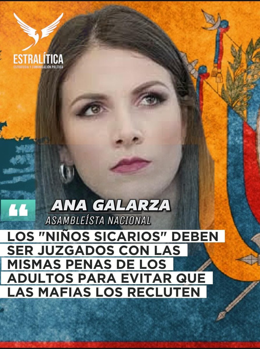 Asambleísta <a href="/AnitaMGalarzaA/">Anita Galarza</a> propone que a los “niños sicarios” se los juzgue de la misma manera que a los sicarios adultos, para así evitar que las bandas los recluten.

¿Estás de acuerdo con esta propuesta de Ana Galarza, candidata a asambleísta nacional por la Lista 25?