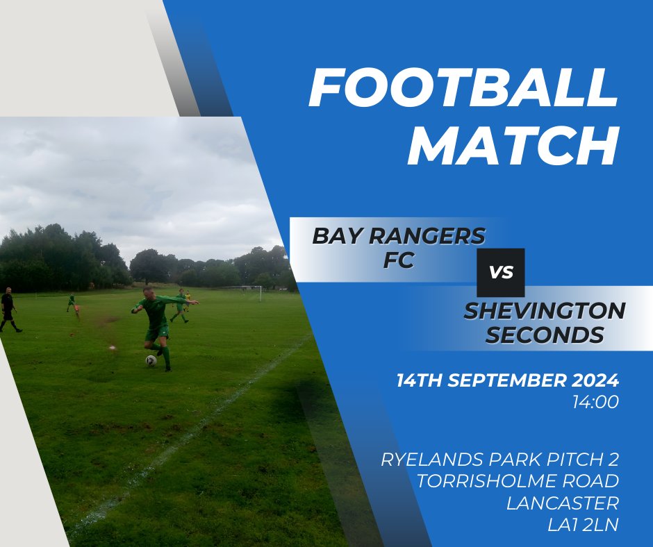Here we are for another game this time against Shevington seconds feeling pumped and ready to go kick off at 14:00 make sure youre down ready to watch another amazing game #upthebay