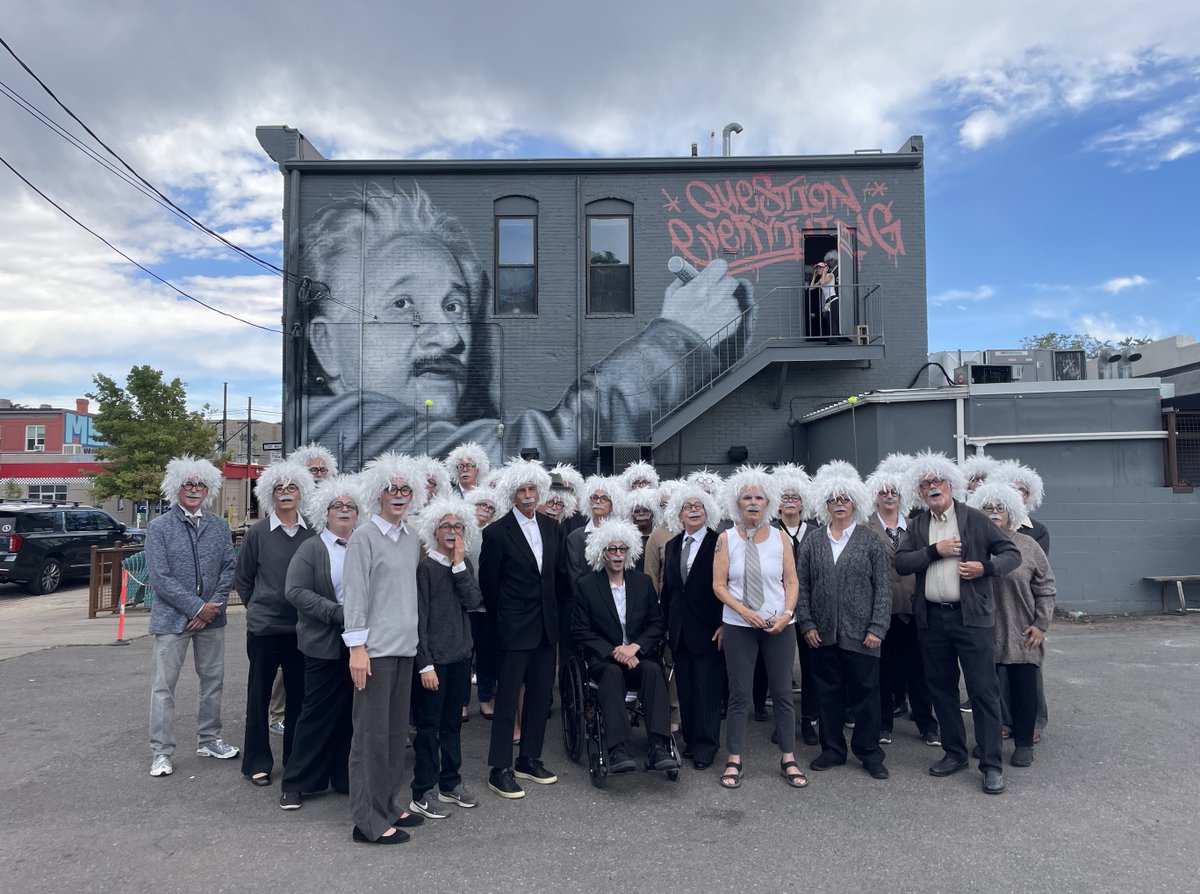 Production is in full swing for "Einstein’s Incredible Universe"!

Yesterday, director Daniel Ferguson was in Denver filming the opening scenes, and we put out a casting call for people to dress up as Einstein...and they showed up!

The energy was incredible! #eiufilm