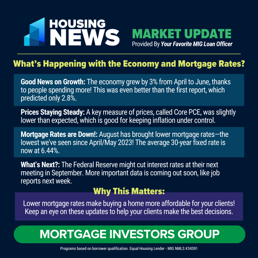 KurrencyCounter's tweet photo. Exciting Market Update! Lower mortgage rates and strong economic growth could mean great opportunities for our clients. Stay tuned for more updates and feel free to reach out if you have any questions! https://t.co/kZUbnmFhwQ