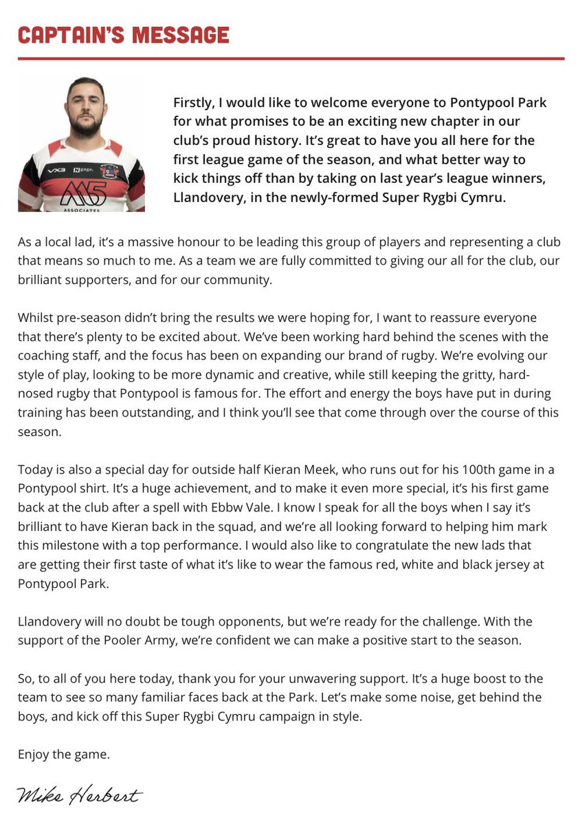 Pontypool RFC tweet media