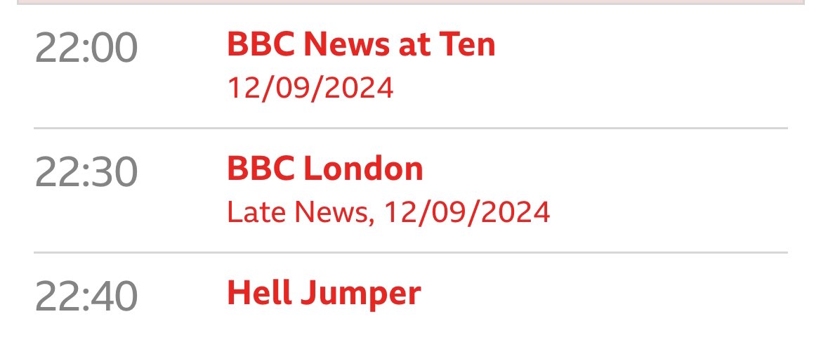 Hell Jumper getting a repeat on BBC One tonight :). Hope more can watch. ❤️#chrisparry #helljumper #bbcone