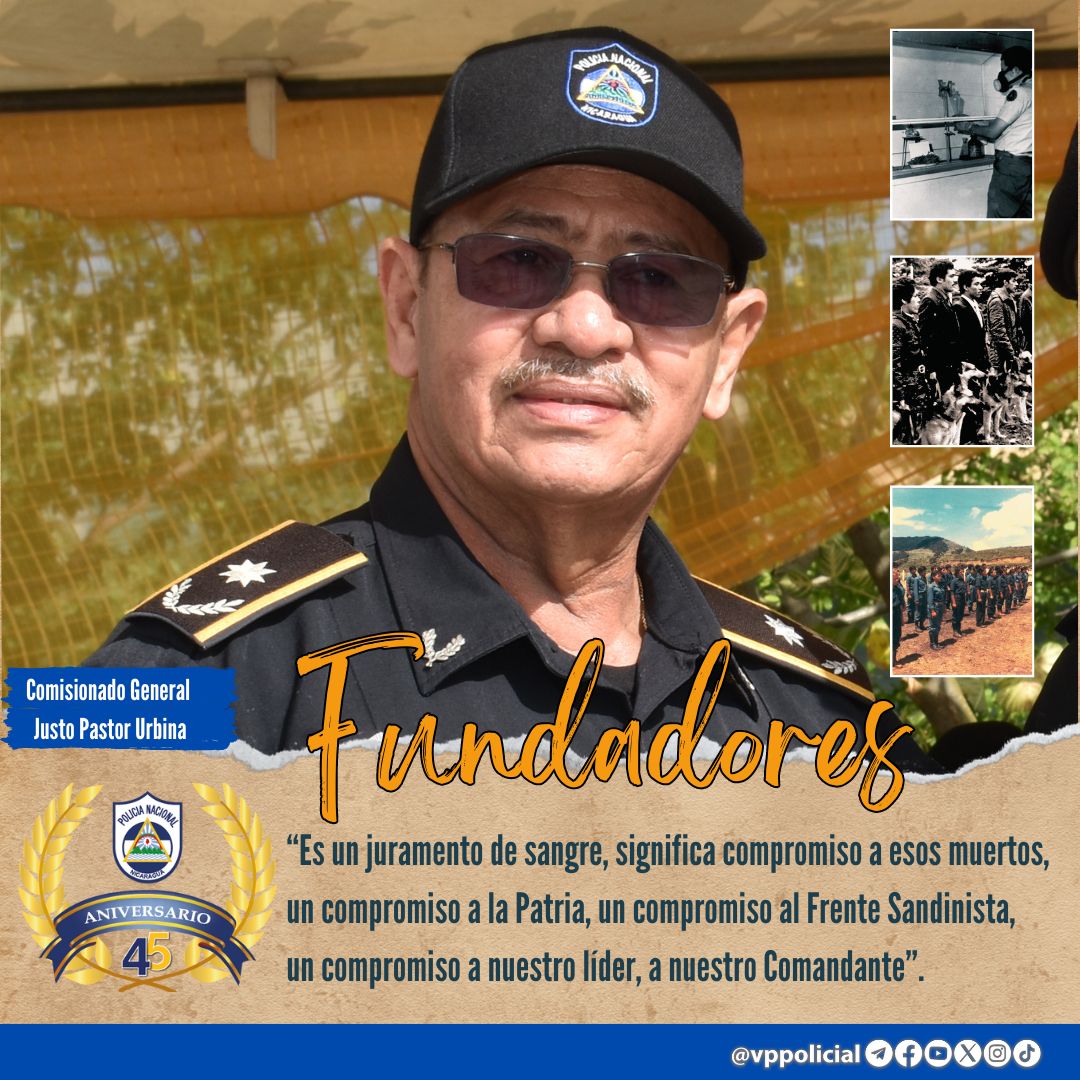 #Nicaragua 

👮 Un azulito que aportó a la libertad de este pueblo nicaragüense.

4️⃣5️⃣ años de portar orgullosamente el uniforme  con el compromiso de ser mejor cada día ✨️

¡Leales siempre, traidores nunca!

🌐youtu.be/8Di9hgH9-e8?si…

#45JuntoConLaComunidad