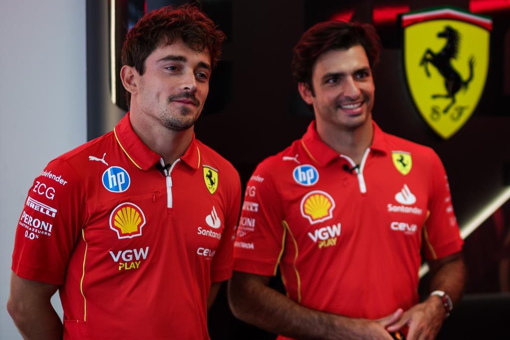 ScuderiaFerrari's tweet photo. Thursdays in Baku ✌️

#AzerbaijanGP 🇦🇿 https://t.co/RF39us5IRS