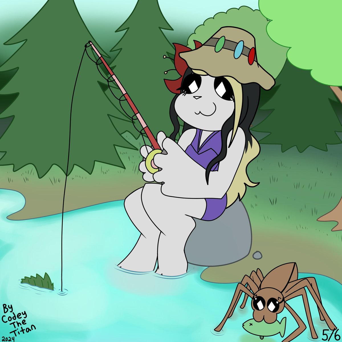 CodeyTitan's tweet photo. Part 5 of my Chibi Camp Series.
Gloria the Seal goes Fishing with her lil Pal Rafty the Raft Spider.
#Gloria #Seal #Spider #Rafty #Camping #Chibi #DigitalArt #OC #OriginalCharacter #Anthro #AnthroFemale #AnthroSeal #SealGirl #ArtistOnTwitter #Camp #Fishing #Illustration #SealOC https://t.co/A00r89xxti