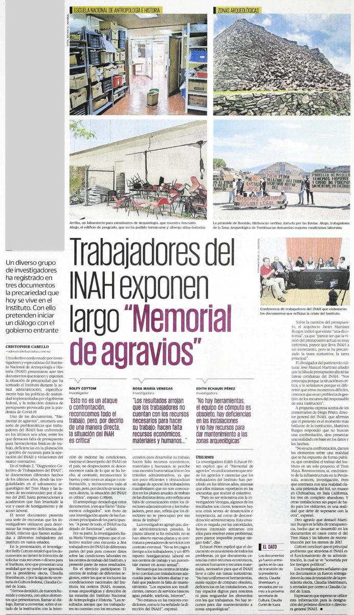 #SALVEMOS_AL_INAH <a href="/Claudiashein/">Claudia Sheinbaum Pardo</a>  <a href="/ccurieldeicaza/">Claudia Curiel de Icaza</a>