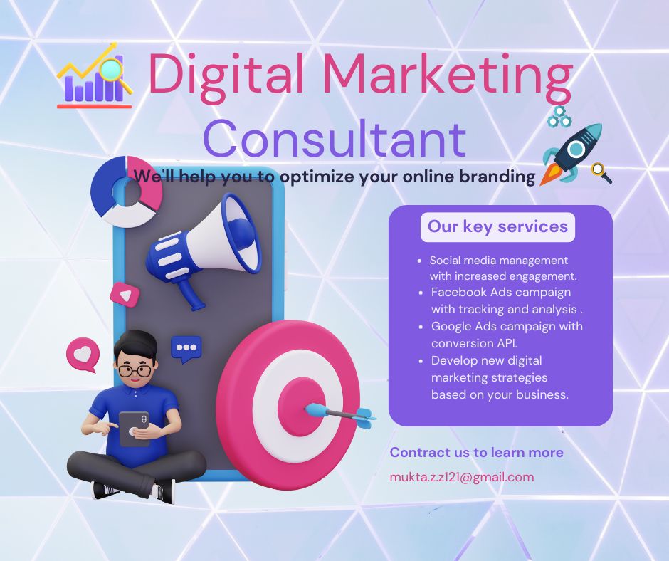 MuktaData's tweet image. ⭐⭐Digital marketing consultant.
🚀We'll help you grow your online branding.🔗

&amp;gt;Social media management
&amp;gt;Facebook Ads campaign
&amp;gt;Google Ads campaign
&amp;gt;Pixel setup, Conversion API
&amp;gt;Server site tracing
#socialmedia #socialmediamanager 
#facebookmarketing 
 #googleads #googleads