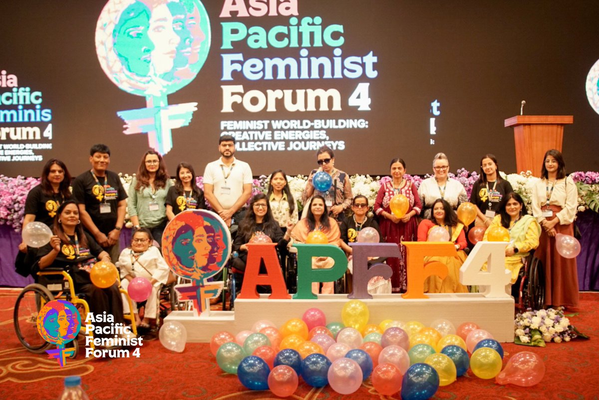apwld's tweet photo. Captured moments of some of our highlights from Day 1 of #APFF2024! Grassroots feminists across the #AsiaPacific connect over conversations, dance, and art in 21 workshops, 9 exhibitions and 7 side-events, envisioning our collective journey towards #FeministWorldBuilding.
#APFF4 https://t.co/Ui7u9cgoGp