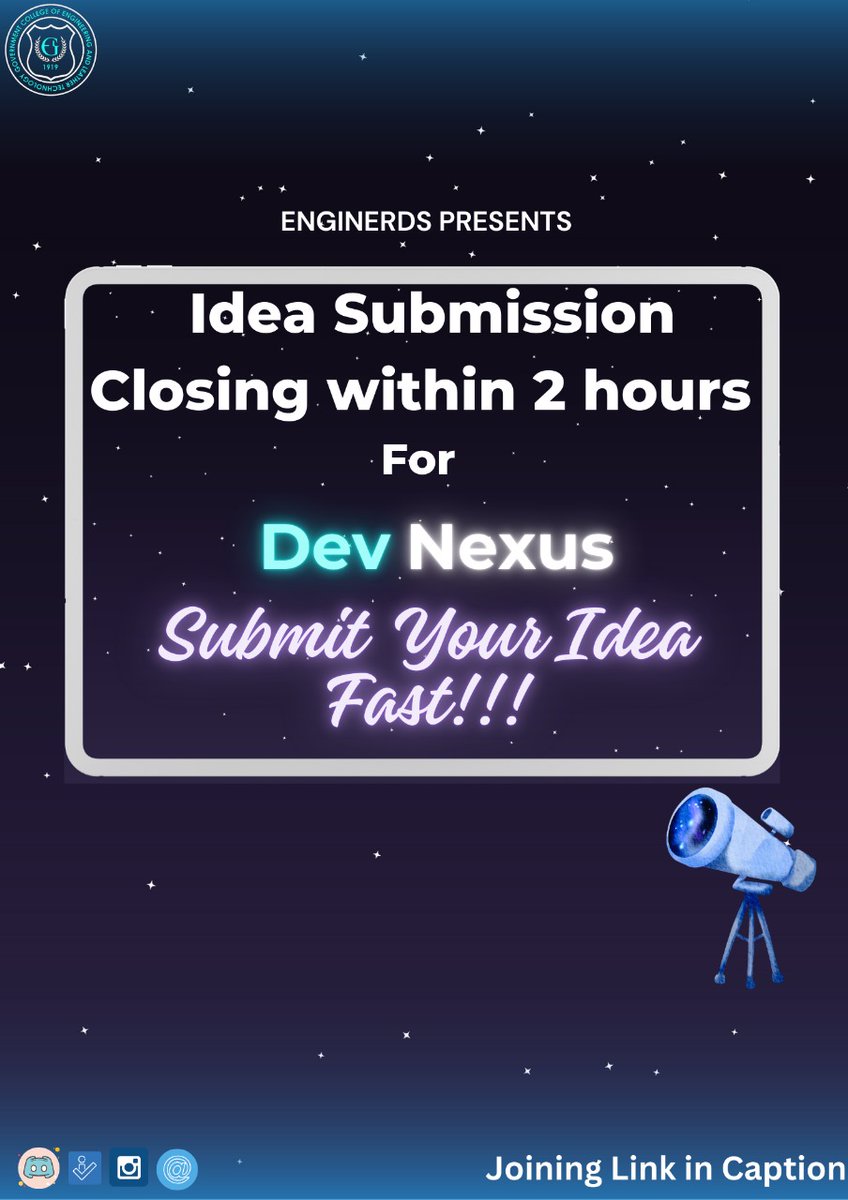 Dev_Nexus_2K24's tweet photo. @Hackers we would like to remind everyone that the submission portal will officially close today at 12:00 AM. 🚀🚀

We are excited to move forward with the shortlisting phase 🚀🚀🚀
Website Link : https://t.co/KMnPagzBdC

Good luck to all participants!!! 🚀🚀🚀 https://t.co/AY2Un9fc1p