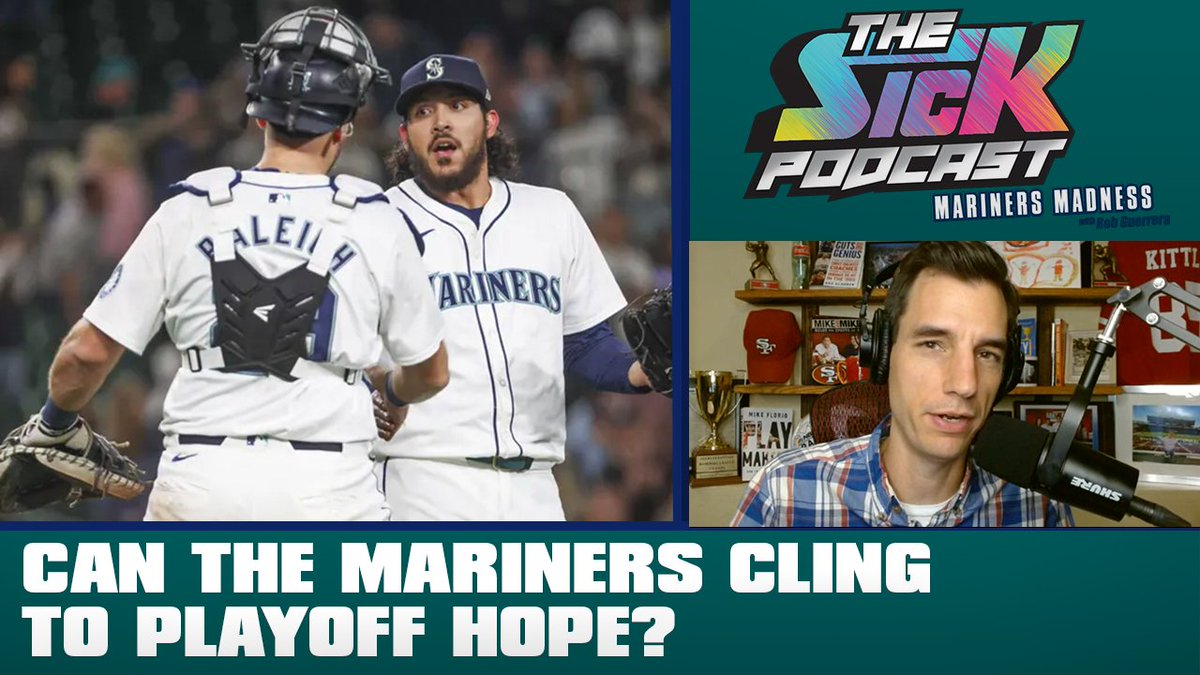 sickpodmariners's tweet photo. 🚨New Episode🚨

@StatsOnFire discusses:

🔵Mariners cling to playoff hope
🔵Upper management decisions
🔵3 up 3 down

Full pod👇
Watch: https://t.co/J9xXTyf6eR
Listen: https://t.co/1eFHh12B7T

#TridentsUp #thesickpodcast https://t.co/HTW6re7TzH