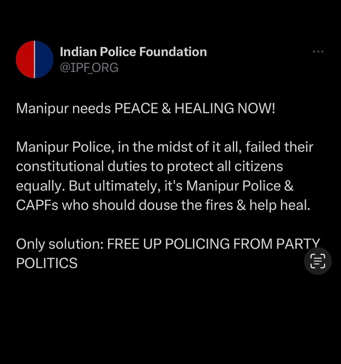 Authority_Of_EG's tweet photo. @IPF_ORG gave a tight slap on the face of @manipur_police for their partisan role in the #ManipurVoilence . The Manipur Police needs a serious lesson on ethics,Constitutional roles and duties.They must be above politics, ethnicity and religion
#ManipurTapes
#Kuki
#MeiteiWarCrimes https://t.co/SzgHDN55zH